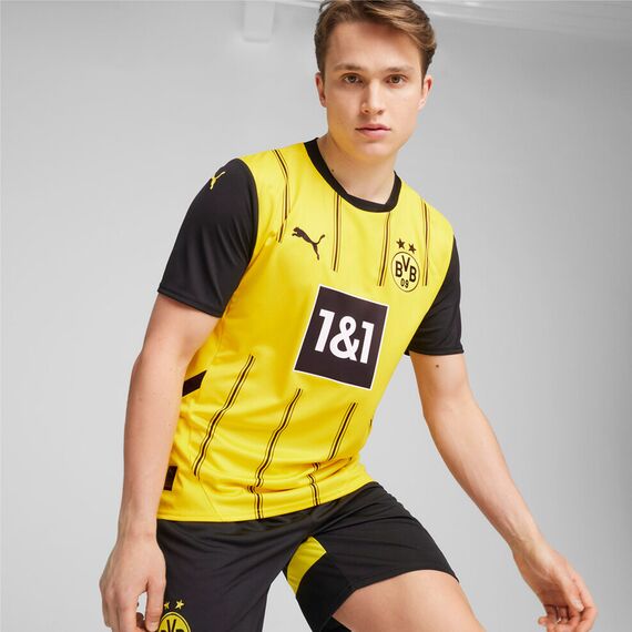 PUMA koszulka meczowa BVB Borussia Dortmunds domowa żółto-czarna, Kolor: czarny, Rozmiar: M, 3 zdjęcie