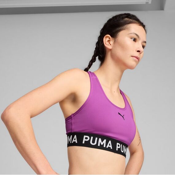 PUMA biustonosz sportowy do ćwiczeń 4KEEPS ELASTIC fioletowy, Kolor: fioletowy, Rozmiar: S