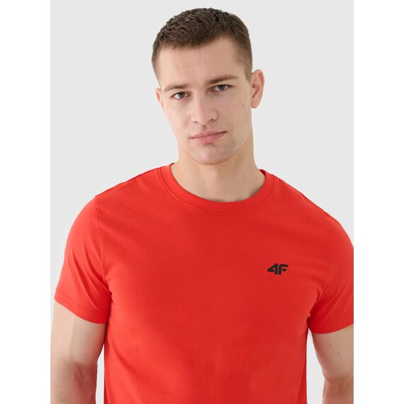 4F t-shirt męski koszulka bawełniana 4FWMM00TTSHM2256 czerwony, Kolor: czerwony, Rozmiar: L