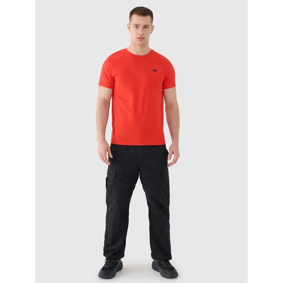 4F t-shirt męski koszulka bawełniana 4FWMM00TTSHM2256 czerwony, Kolor: czerwony, Rozmiar: L, 5 zdjęcie