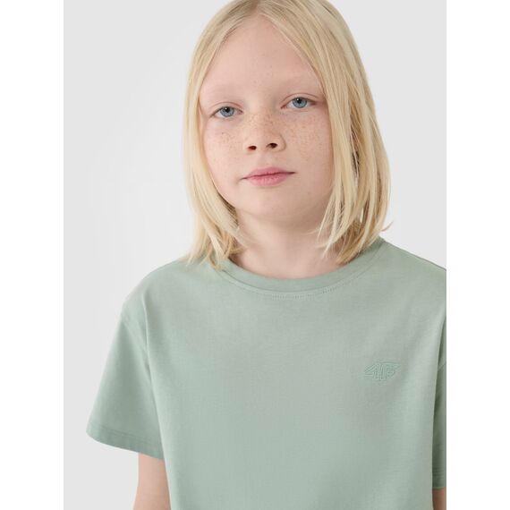 4F koszulka bawełniana t-shirt dla chłopca 4FJWSS25TTSHM2324 zielona, Kolor: zielony, Rozmiar: 122, 4 zdjęcie