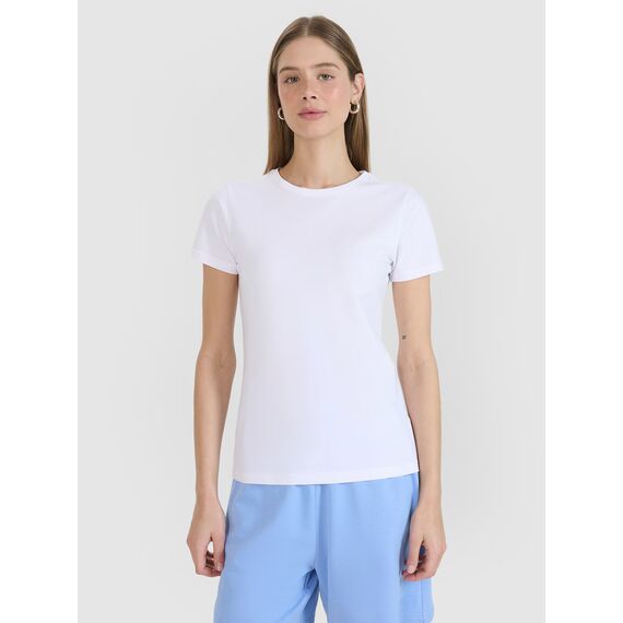4F t-shirt damski koszulka bawełniana 4FWMM00TTSHF2255 biała, Kolor: biały, Rozmiar: M