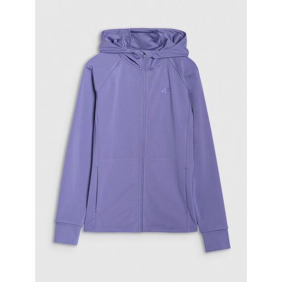 4F bluza damska dresowa sportowa treningowa z kapturem 4FRSS25TFSWF467 niebieska, Kolor: niebieski, Rozmiar: M, 5 zdjęcie