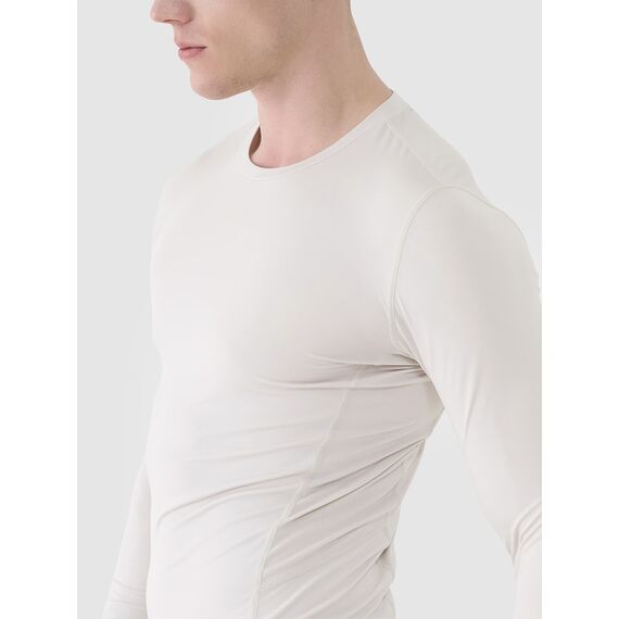 4F longsleeve koszulka z długim rękawem męska 4FWSS25TFLOM372 kremowy, Kolor: biały, Rozmiar: L, 5 zdjęcie