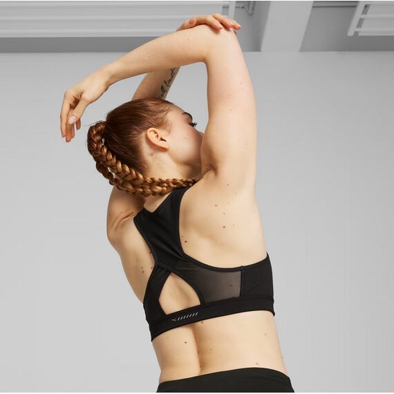 PUMA biustonosz sportowy do biegania damski 4KEEPS RUN BRA czarny, Kolor: czarny, Rozmiar: XS, 4 zdjęcie