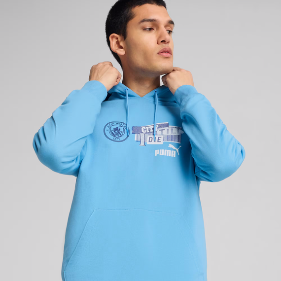 PUMA bluza treningowa męska Manchester City niebieska, Kolor: niebieski, Rozmiar: S, 2 zdjęcie PUMA bluza treningowa męska Manchester City niebieska, Kolor: niebieski, Rozmiar: S, 2 zdjęcie