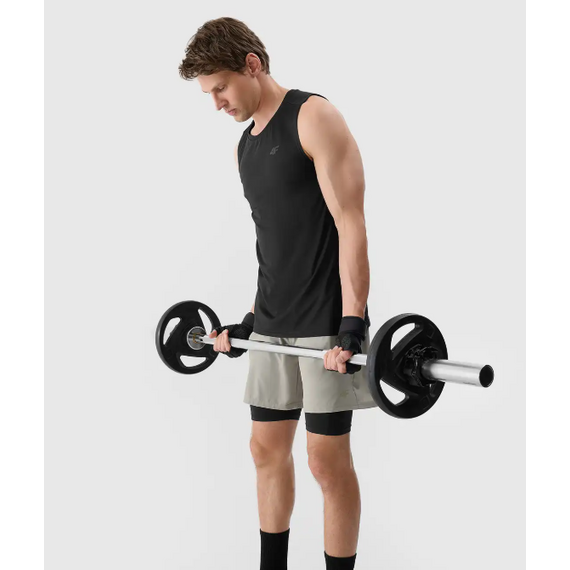 4F bezrękawnik męski koszulka do ćwiczeń 4FWSS25TFSLM460 czarny, Kolor: czarny, Rozmiar: S, 4 zdjęcie