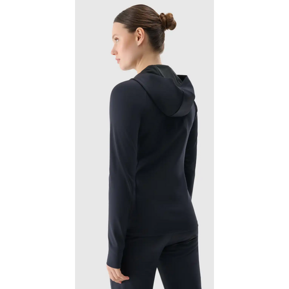 4F bluza damska dresowa sportowa treningowa z kapturem 4FRSS25TFSWF467 czarna, Kolor: czarny, Rozmiar: M, 3 zdjęcie 4F bluza damska dresowa sportowa treningowa z kapturem 4FRSS25TFSWF467 czarna, Kolor: czarny, Rozmiar: M, 3 zdjęcie