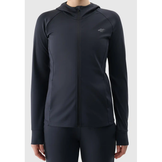 4F bluza damska dresowa sportowa treningowa z kapturem 4FRSS25TFSWF467 czarna, Kolor: czarny, Rozmiar: XS, 2 zdjęcie