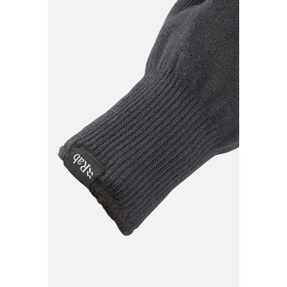 Rab rękawiczki unisex Stretch Knit Glove Black, Kolor: czarny, Rozmiar: M, 2 zdjęcie