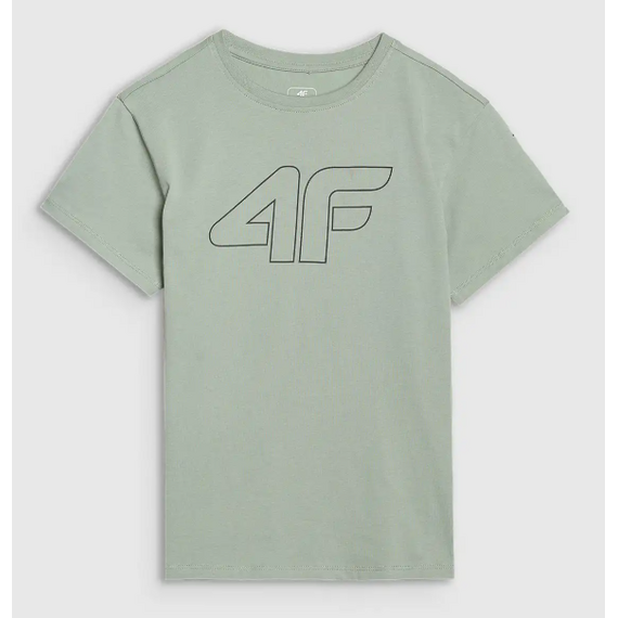 4F koszulka bawełniana t-shirt dla chłopca 4FJWSS25TTSHM2325 zielona, Kolor: zielony, Rozmiar: 122