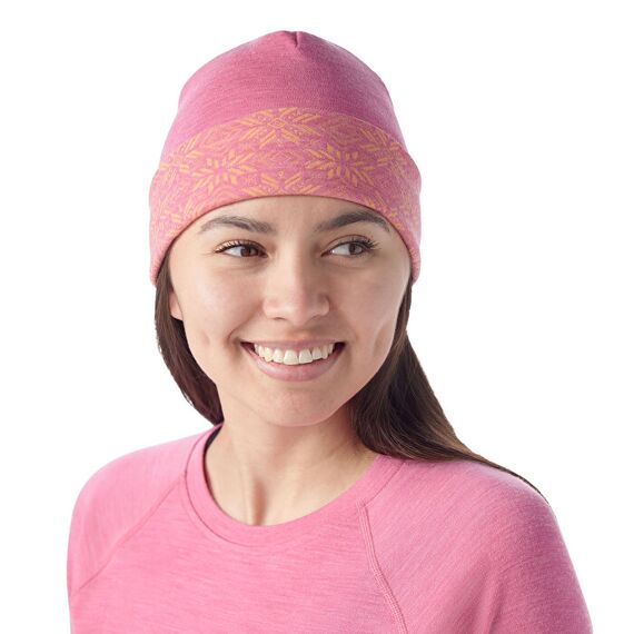 Smartwool czapka U'S Thermal Merino Reversible Cuffed Beanie, garden pink digi snow
