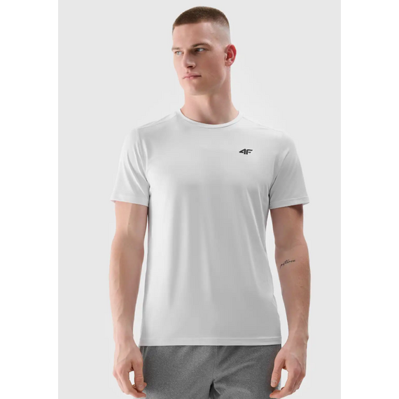 4F t-shirt do ćwiczeń koszulka męska 4FWSS25TFTSM1343 biała, Kolor: biały, Rozmiar: XL, 6 zdjęcie