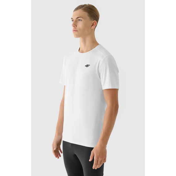 4F t-shirt do ćwiczeń koszulka męska 4FWSS25TFTSM1343 biała, Kolor: biały, Rozmiar: XL, 4 zdjęcie