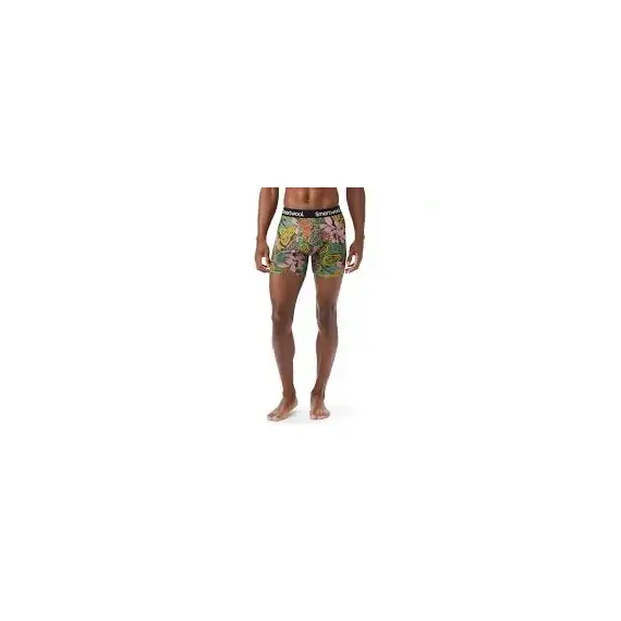 Smartwool bokserki męskie Merino Print Boxer Brief - Fern Green Aloha Forest, Rozmiar: S