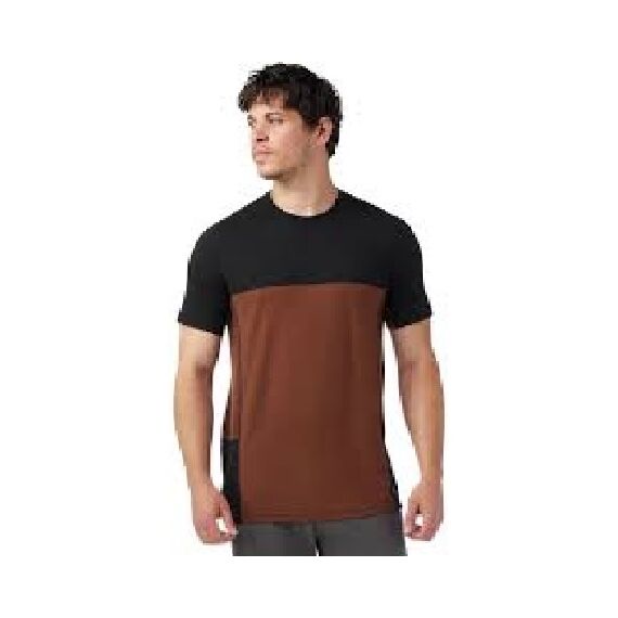 Smartwool T-shirt męski MTB Short Sleeve Merino Sable Brown-Black, Rozmiar: L