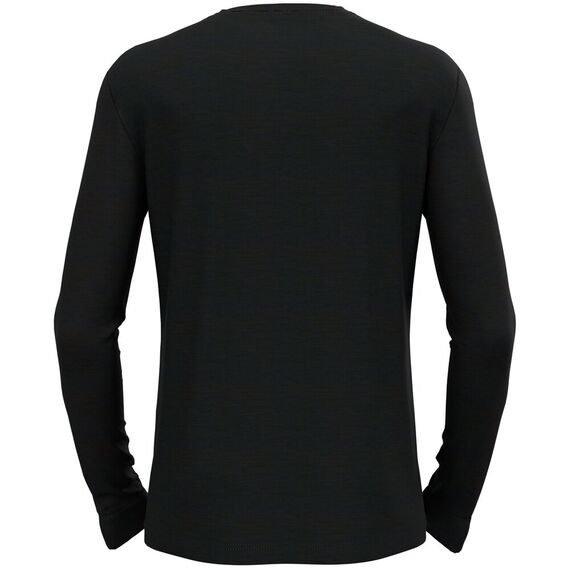 ODLO Koszulka męska BL TOP crew neck l/s MERINO 200 szara, Kolor: czarny, Rozmiar: XL, 2 zdjęcie