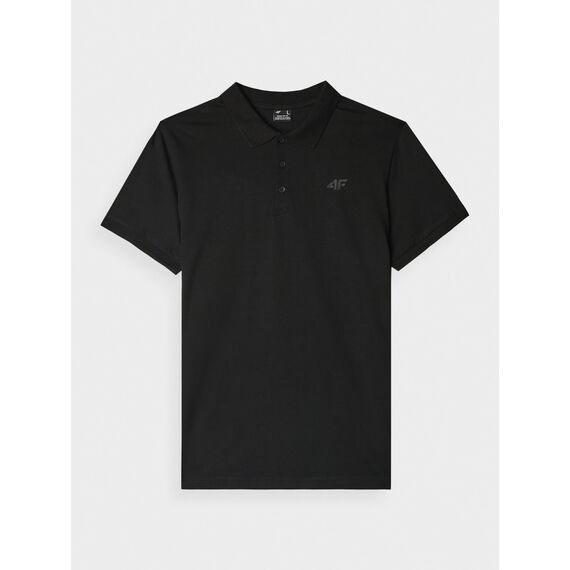4F koszulka męska bawełniane polo 4FWMM00TPTSM367 czarna, Kolor: czarny, Rozmiar: S, 5 zdjęcie