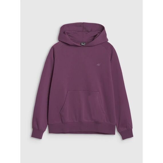 4F bluza dresowa damska z kapturem bawełniana 4FWSS25TSWSF1542 fioletowa, Kolor: fioletowy, Rozmiar: XS, 8 zdjęcie