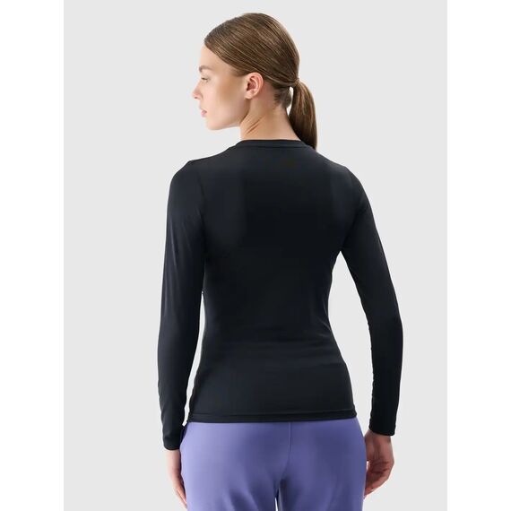 4F longsleeve damski koszulka z długim rękawem do ćwiczeń 4FRSS25TFLOF324 czarna, Kolor: czarny, Rozmiar: M, 3 zdjęcie 4F longsleeve damski koszulka z długim rękawem do ćwiczeń 4FRSS25TFLOF324 czarna, Kolor: czarny, Rozmiar: M, 3 zdjęcie