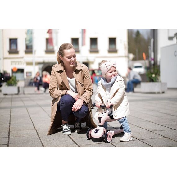 SCOOTANDRIDE Highwaykick 1 2w1 Jeździk i hulajnoga 1-5 lat różowa