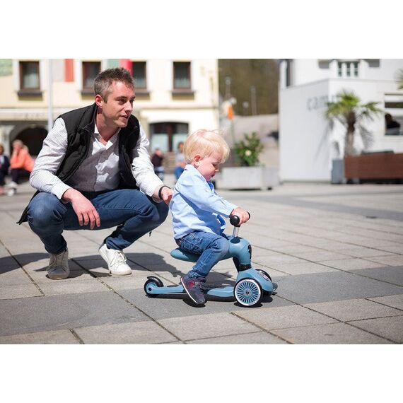SCOOTANDRIDE Highwaykick 1 2w1 Jeździk i hulajnoga 1-5 lat granatowa