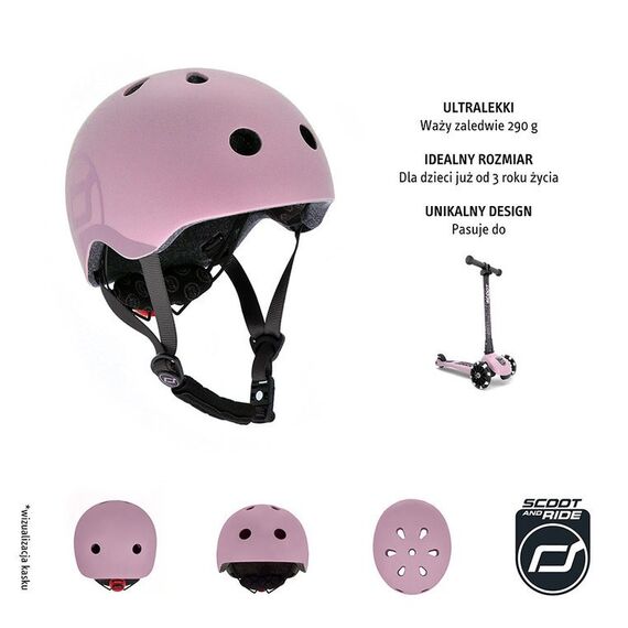 SCOOTANDRIDE Kask S-M dla dzieci 3+ fioletowy