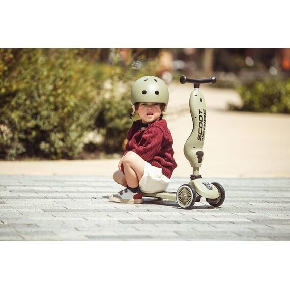 SCOOTANDRIDE Kask XXS-S dla dzieci 1-5 lat zielony