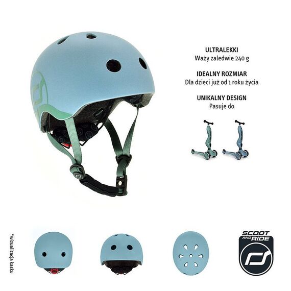 SCOOTANDRIDE Kask XXS-S dla dzieci 1-5 lat niebieski