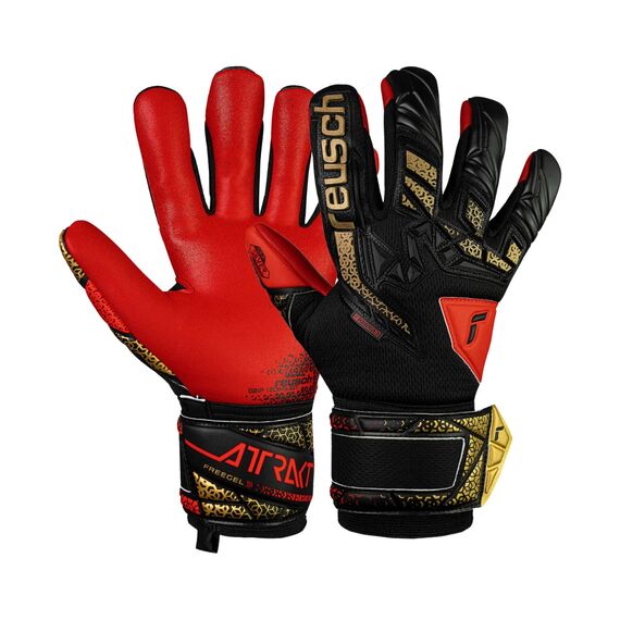 REUSCH rękawice bramkarskie Attrakt Freegel Silver Junior, Kolor: czarny, Rozmiar: 6