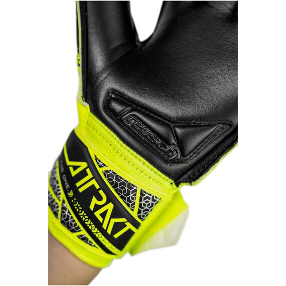 REUSCH rękawice bramkarskie Attrakt Silver Junior, Kolor: żółty, Rozmiar: 4, 3 zdjęcie