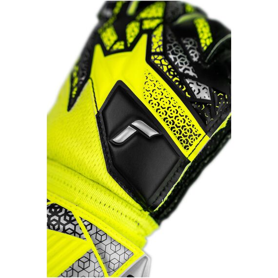 REUSCH rękawice bramkarskie Attrakt Silver Junior, Kolor: żółty, Rozmiar: 4, 2 zdjęcie