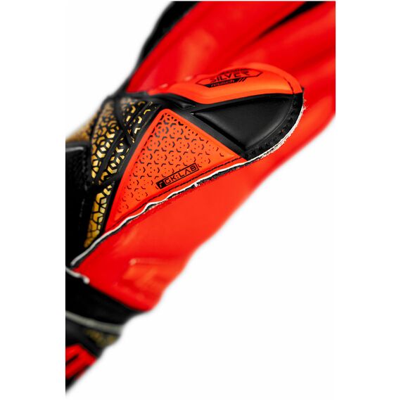 REUSCH rękawice bramkarskie Attrakt Silver Junior, Kolor: czarny, Rozmiar: 6, 3 zdjęcie