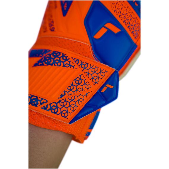 REUSCH rękawice bramkarskie Attrakt Solid Junior, Kolor: pomarańczowy, Rozmiar: 3, 2 zdjęcie