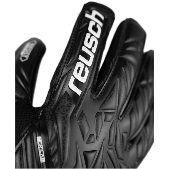 REUSCH rękawice bramkarskie Attrakt Resist Junior, Kolor: czarny, Rozmiar: 3, 7 zdjęcie