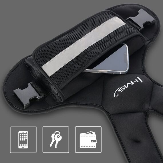 HMS kamizelka treningowa crossfit z obciążeniem regulowana 20g KOR20 czarna, Kolor: czarny, Waga: 20, Rozmiar: one size, 8 zdjęcie