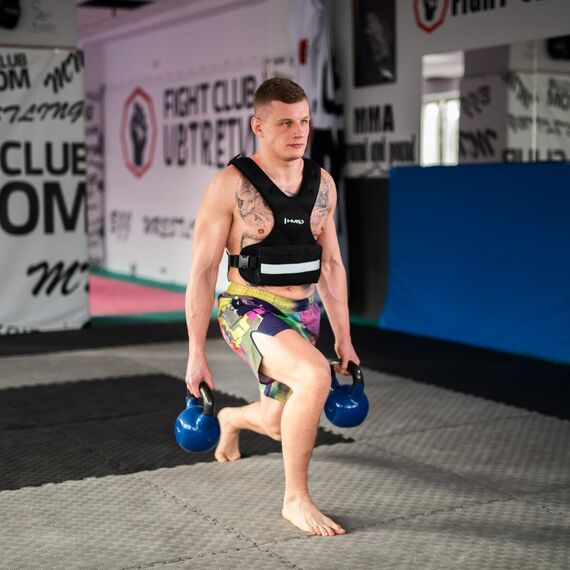 HMS kamizelka treningowa crossfit z obciążeniem regulowana 20g KOR20 czarna, Kolor: czarny, Waga: 20, Rozmiar: one size, 5 zdjęcie