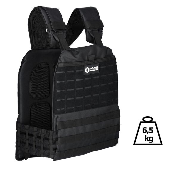 HMS kamizelka treningowa crossfit z obciążeniem  6,5kg TKO07 czarna, Kolor: czarny, Waga: 6.5, Rozmiar: one size, 12 zdjęcie