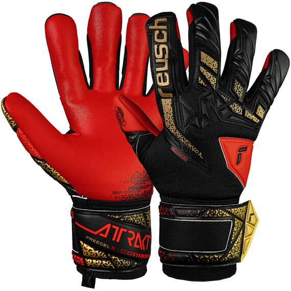 Reusch rękawice bramkarskie Attrakt Freegel Silver, Kolor: czarny, Rozmiar: 9