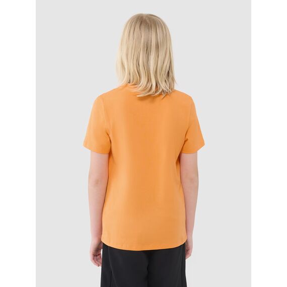 4F t-shirt bawełniany koszulka chłopięca 4FJWSS25TTSHM2185 pomarańczowa, Kolor: pomarańczowy, Rozmiar: 152, 4 zdjęcie