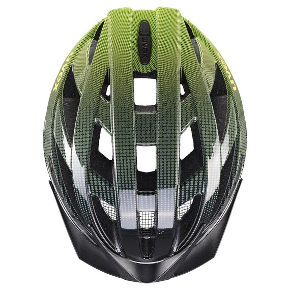 UVEX I-Vo kask rowerowy unisex z regulacją rozmiaru i technologia inmould zielony/czarny, Kolor: zielony, Rozmiar: 52-57, 4 zdjęcie
