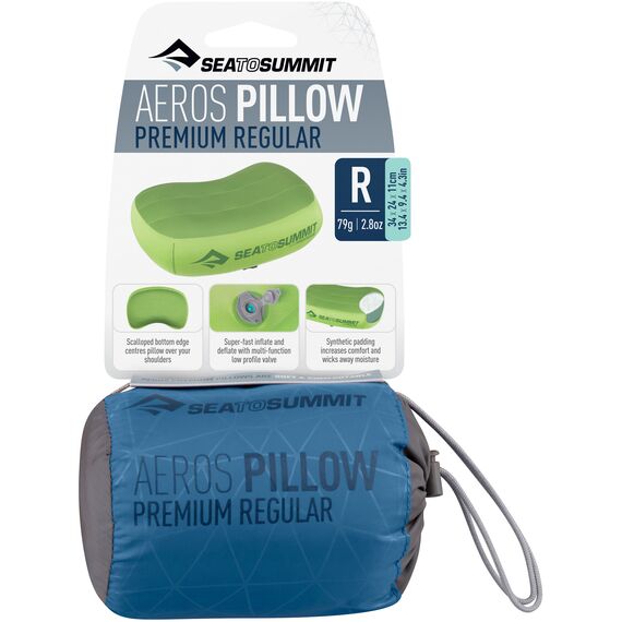 Poduszka SEA TO SUMMIT Aeros Premium Pillow Traveller niebieska, Kolor: niebieski, Rozmiar: 39x29cm