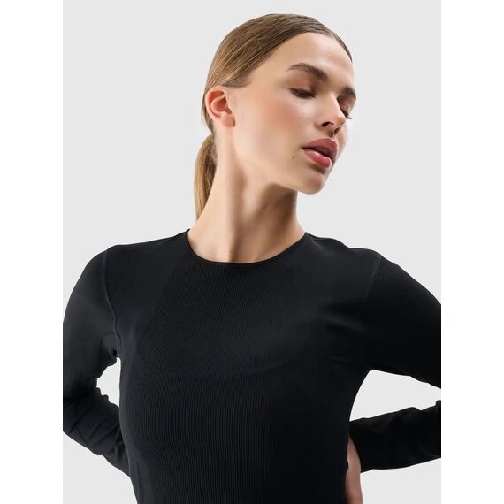 4F longsleeve koszulka z długim rękawem na jogę damska 4FWSS25TFLOF403 czarna, Kolor: czarny, Rozmiar: M/L, 3 zdjęcie 4F longsleeve koszulka z długim rękawem na jogę damska 4FWSS25TFLOF403 czarna, Kolor: czarny, Rozmiar: M/L, 3 zdjęcie