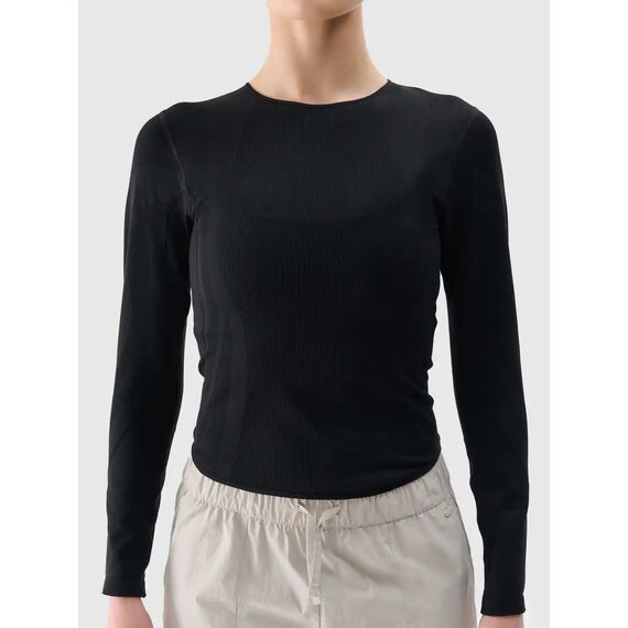 4F longsleeve koszulka z długim rękawem na jogę damska 4FWSS25TFLOF403 czarna, Kolor: czarny, Rozmiar: XS/S, 5 zdjęcie 4F longsleeve koszulka z długim rękawem na jogę damska 4FWSS25TFLOF403 czarna, Kolor: czarny, Rozmiar: XS/S, 5 zdjęcie