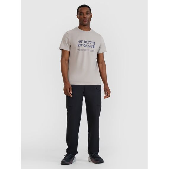 4F t-shirt bawełniany koszulka męska 4FWSS25TTSHM2209 szary, Kolor: szary, Rozmiar: L, 4 zdjęcie