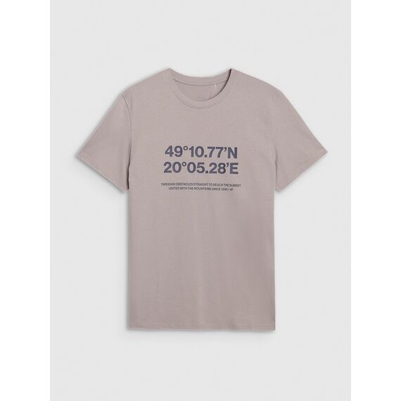 4F t-shirt bawełniany koszulka męska 4FWSS25TTSHM2209 szary, Kolor: szary, Rozmiar: XL, 5 zdjęcie