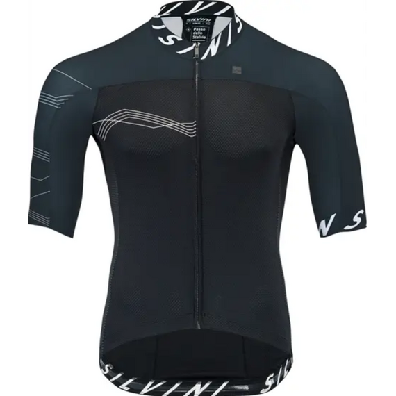Koszulka rowerowa z krótkim rękawem damska SILVINI Women Jersey STELVIA niebieska, Kolor: czarny, Rozmiar: M
