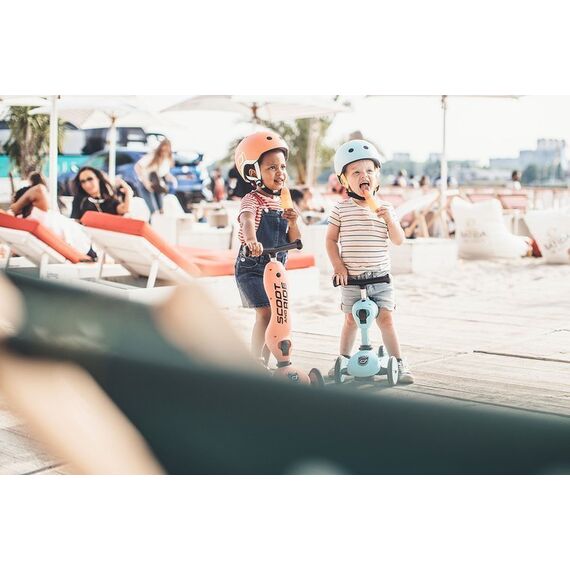 SCOOTANDRIDE hulajnoga Highwaykick 1 + kask regulowany jeździk dla dziecka zestaw 2w1, Kolor: czerwony, 5 zdjęcie