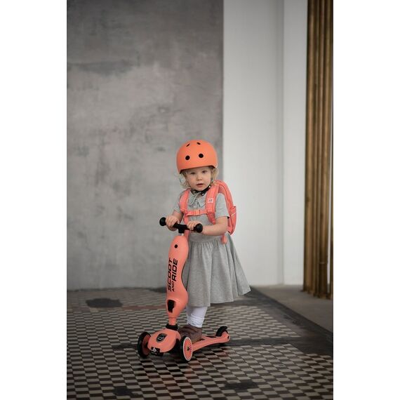 SCOOTANDRIDE hulajnoga Highwaykick 1 + kask regulowany jeździk dla dziecka zestaw 2w1, Kolor: czerwony, 3 zdjęcie