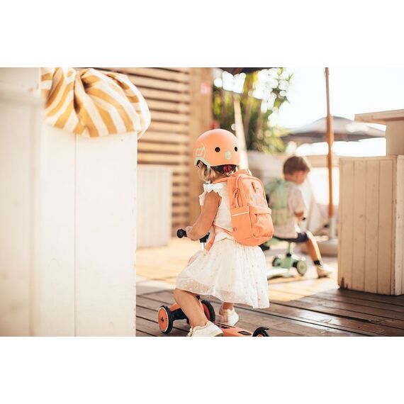 SCOOTANDRIDE hulajnoga Highwaykick 1 + kask regulowany jeździk dla dziecka zestaw 2w1, Kolor: czerwony, 2 zdjęcie